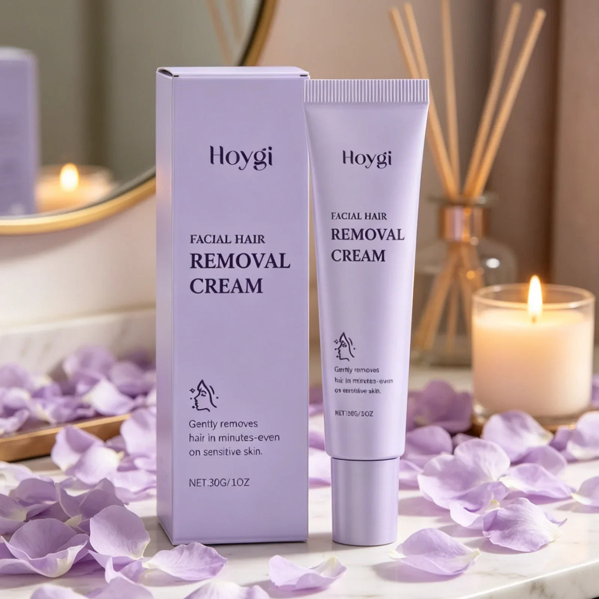 Hoygi Facial Hair Removal Cream – Gentle Depilatory 30g