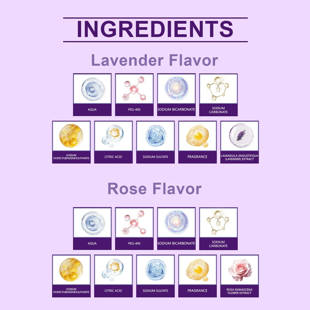 Rose & Lavender Aromatherapy Shower Steamers | Spa Bath Set