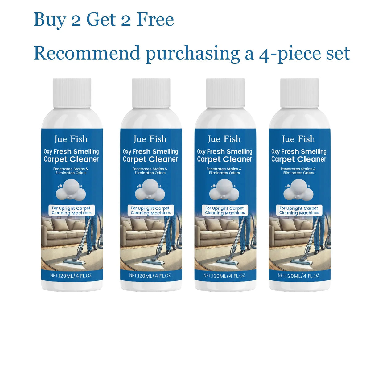 Jue-Fish Carpet Cleaner Liquid | Deep Clean & Stain Remover