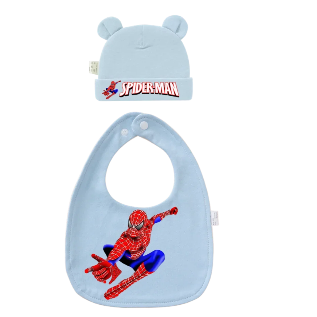 2-Piece Baby Bib & Hat Set | Soft Cotton Newborn Accessory