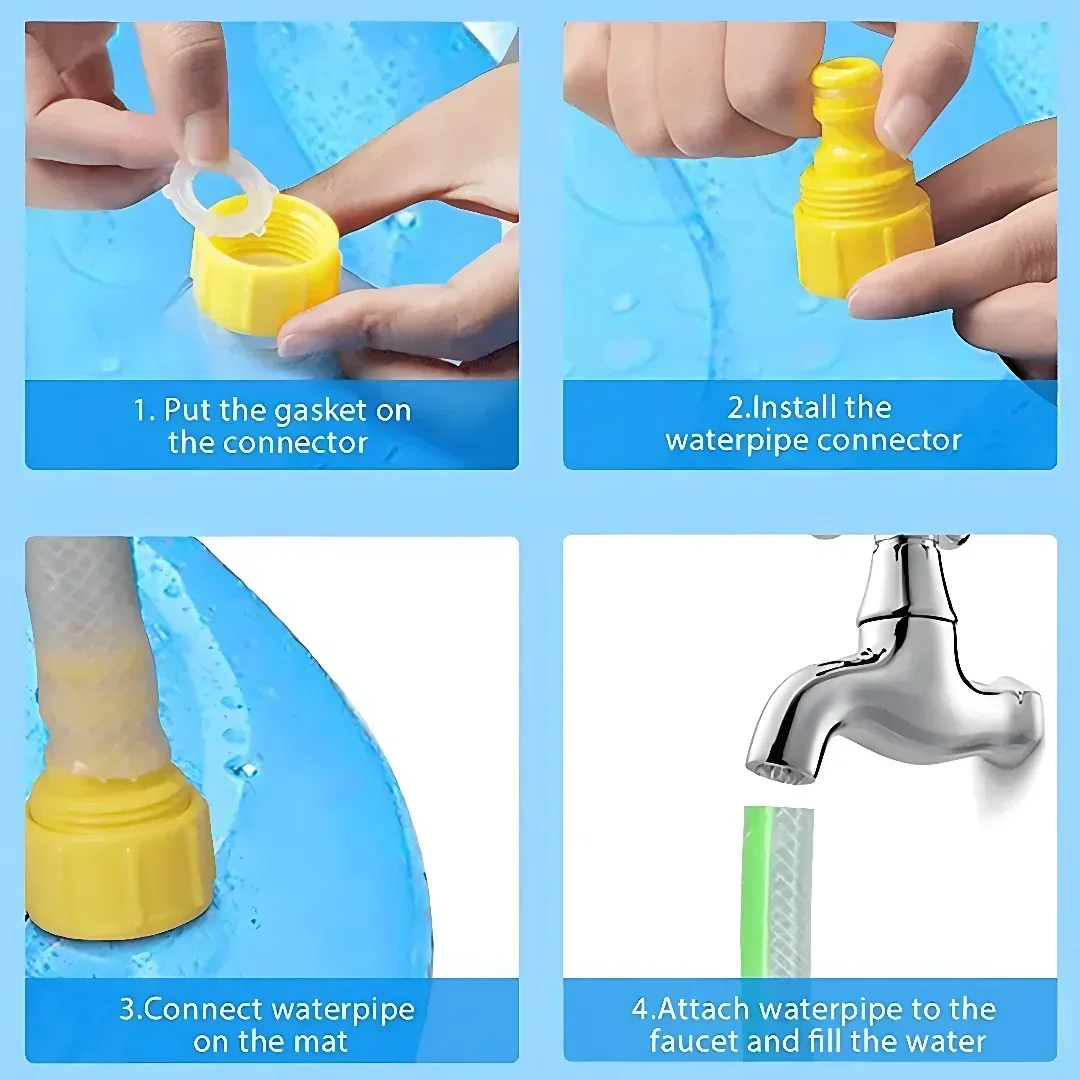 Inflatable Dog Sprinkler Splash Pad – Summer Water Play Mat