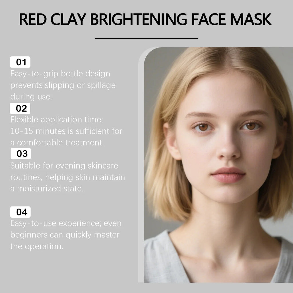 Viareline Red Clay Mask – Pores, Dark Spots & Brightening