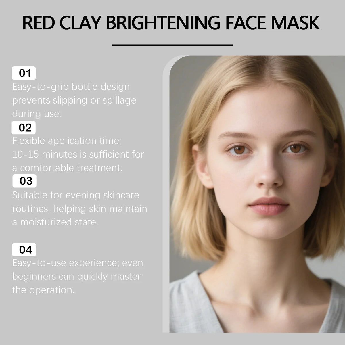 Viareline Red Clay Mask – Pores, Dark Spots & Brightening
