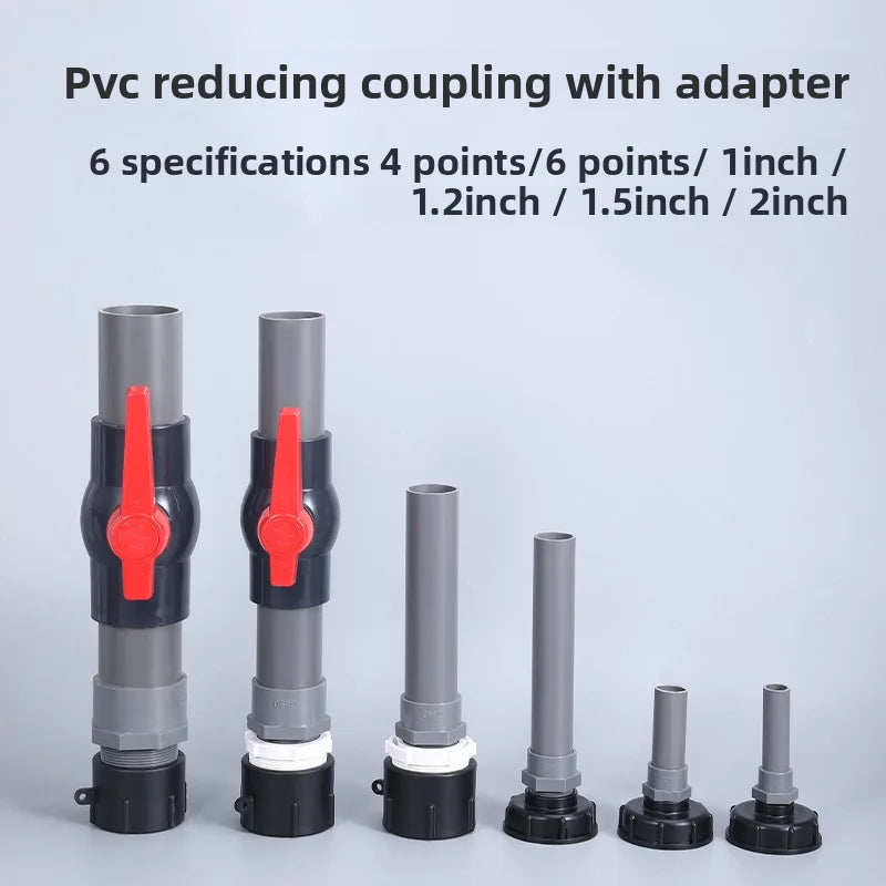 PVC Ball Valve Conversion Joint – IBC Ton Drum Hose Fitting
