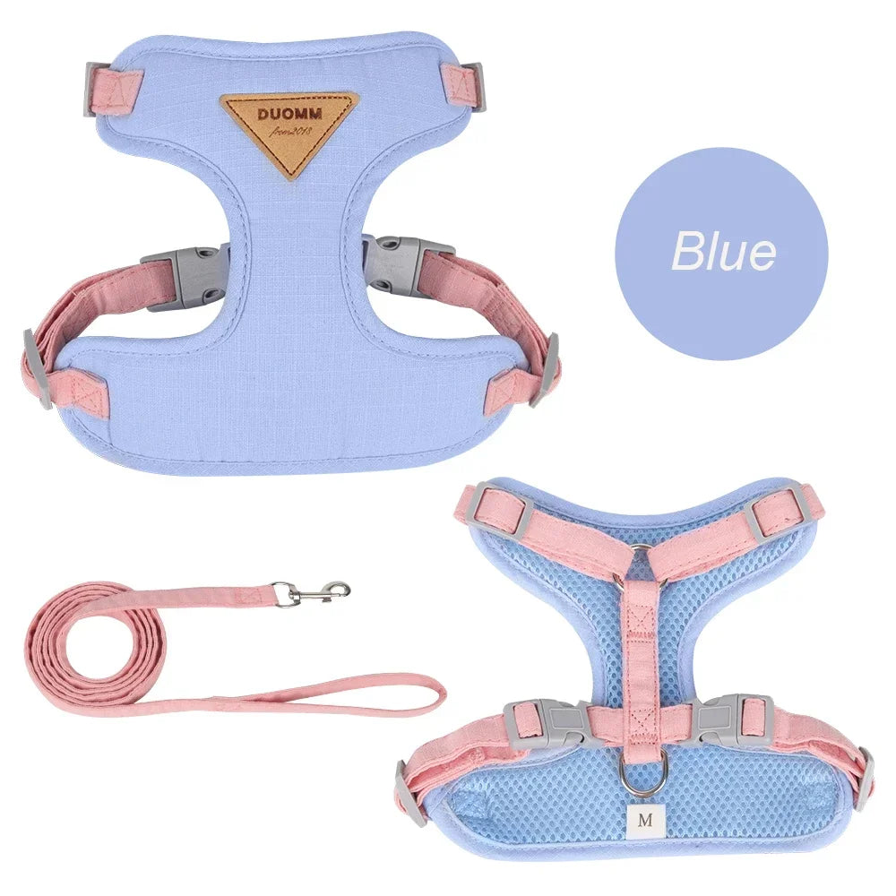 Breathable Pet Harness & Leash Set for Cats & Small Dogs