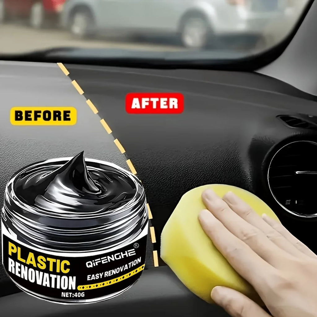 Glossy Black Paste for Car Trim & Interior – Anti-Fade, 40g