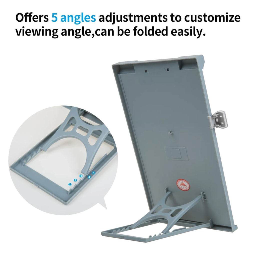 A4 Desktop Document Holder | Adjustable Clip & Line Guide