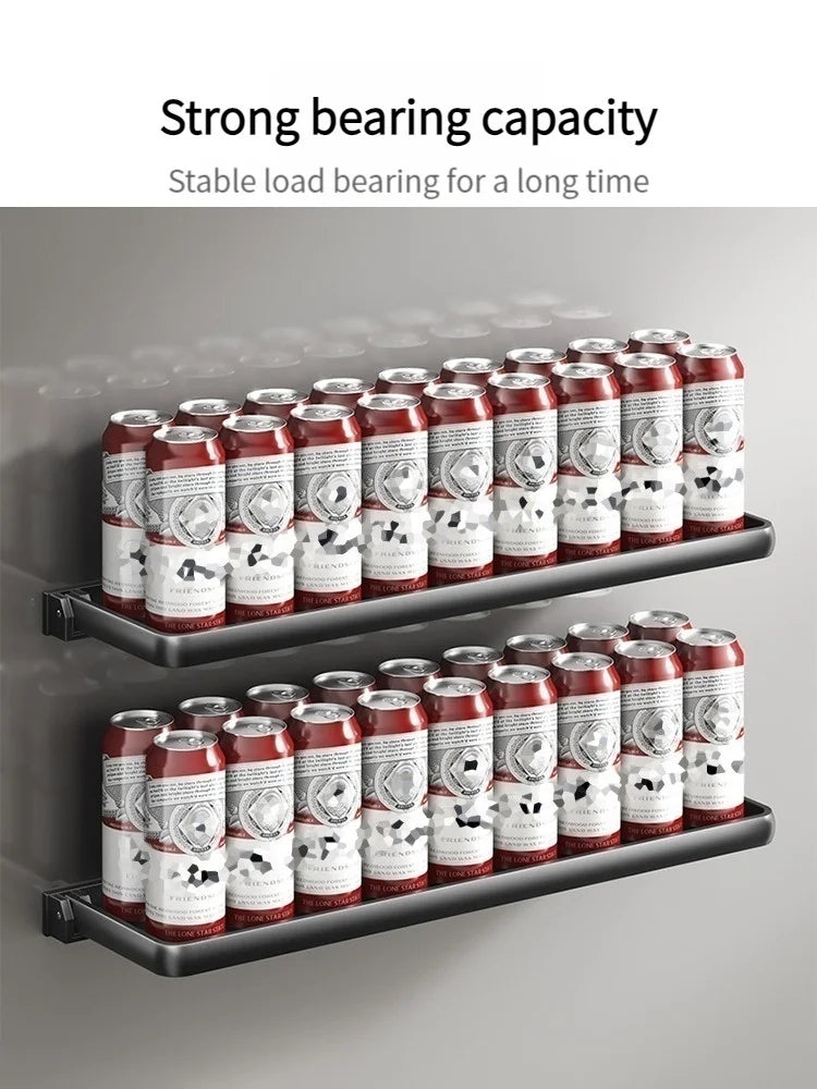 Foldable Kitchen Storage Rack & Fridge Organizer | Aluminum