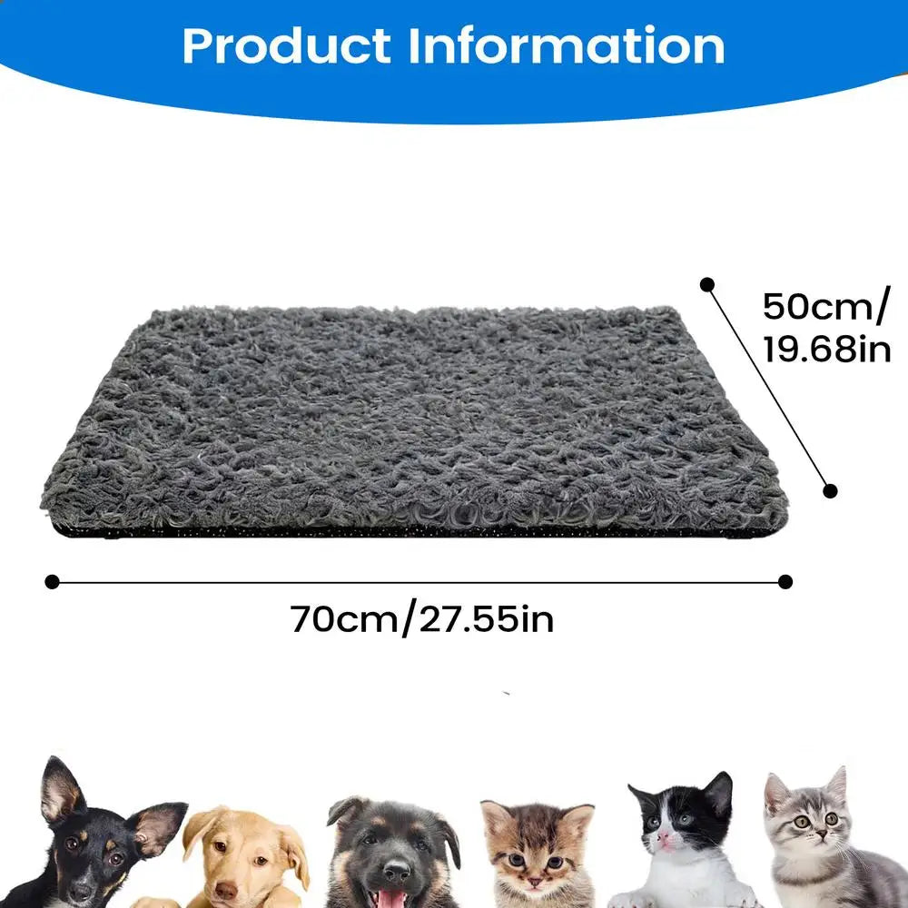 Self-Warming Cat & Dog Bed Mat | Plush Non-Slip Thermal Pad