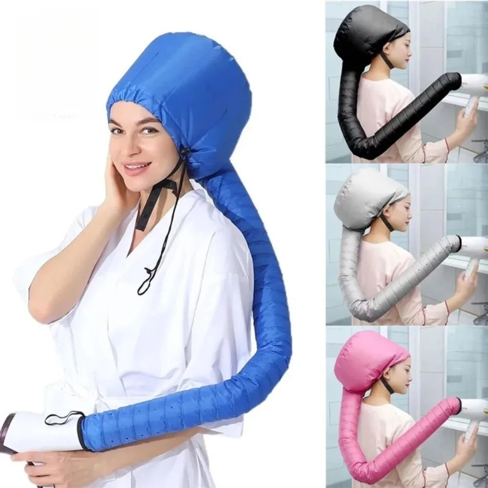 Hooded Hair Dryer Bonnet – Natural Hair Deep Conditioning Travel