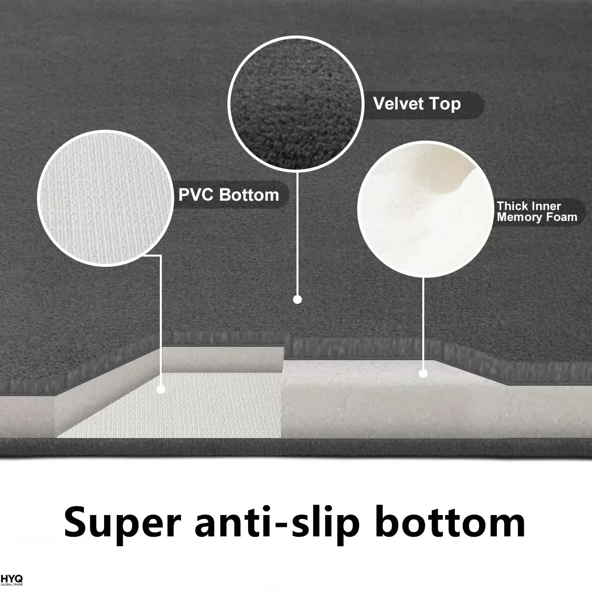 Absorbent Floor Mat Bath Anti Slip Coral Velvet Bathroom Door
