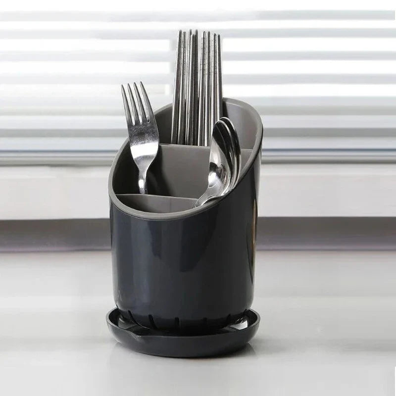 Kitchen Storage Chopsticks Tube Drain Plate Tableware Holder Home