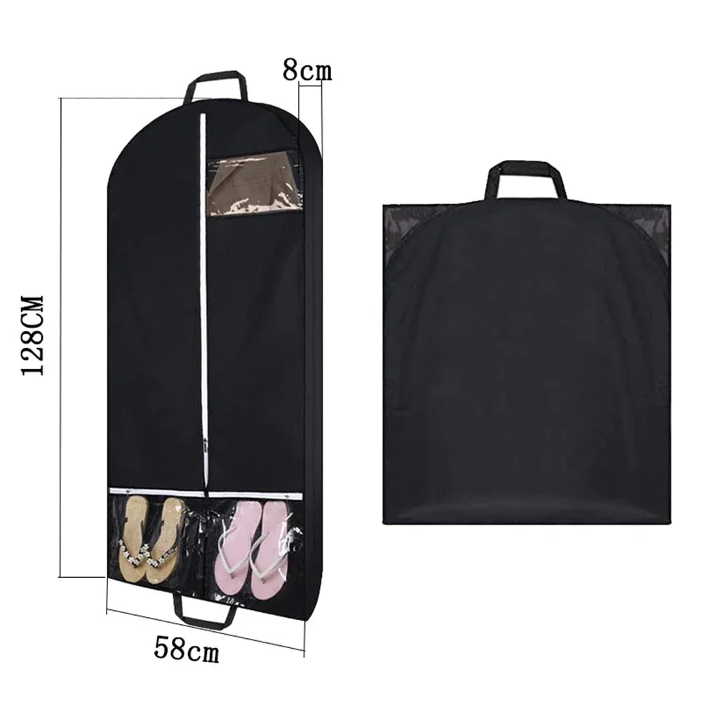 50" Garment Travel Bag with Transparent Pockets – 3 Pack