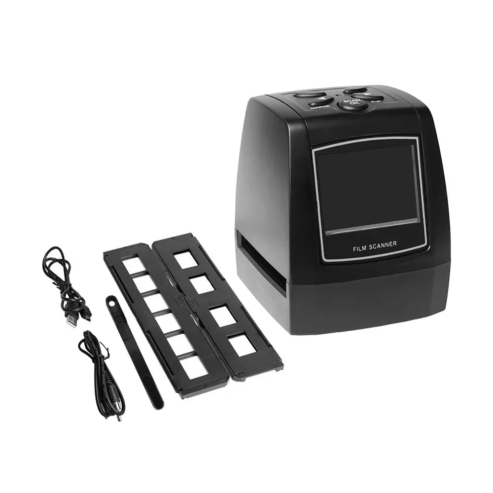 Portable 35mm/135mm Film Scanner | 2.4" LCD & Built-In Editor