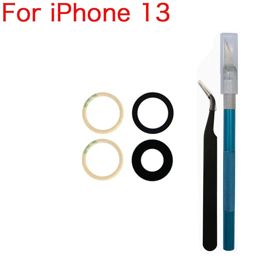 iPhone Camera Lens Glass Replacement Kit + Tool + 3M Adhesive