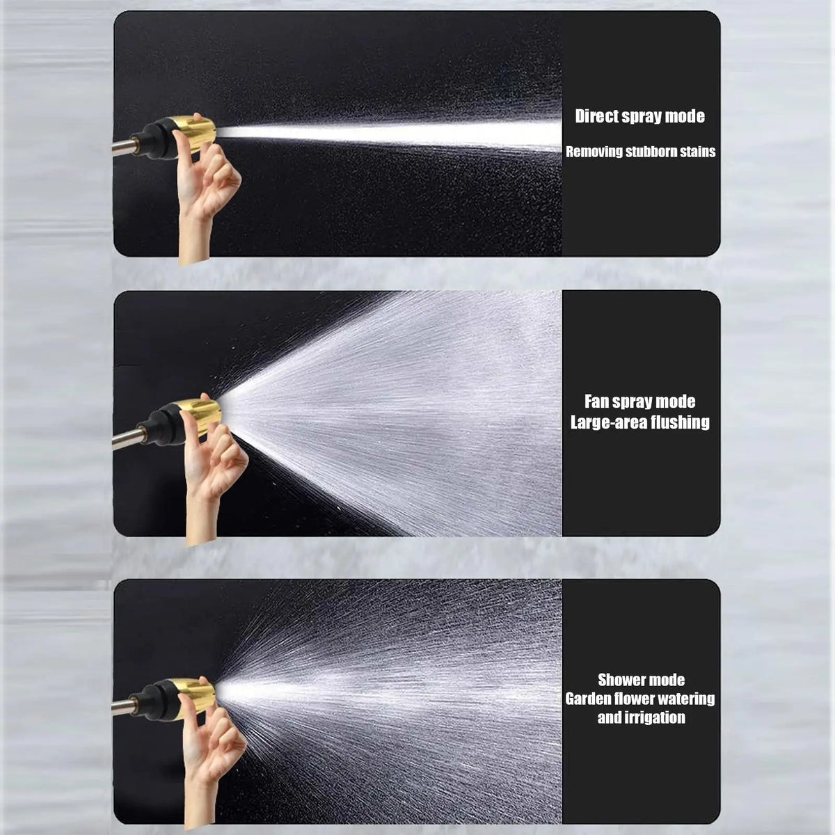 Heavy Duty Adjustable Garden Hose Nozzle | Multi-Pattern Sprayer