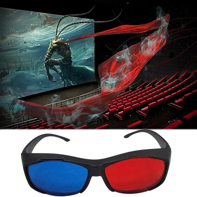 Red & Blue Anaglyph 3D Glasses for Movies, Games & Comics