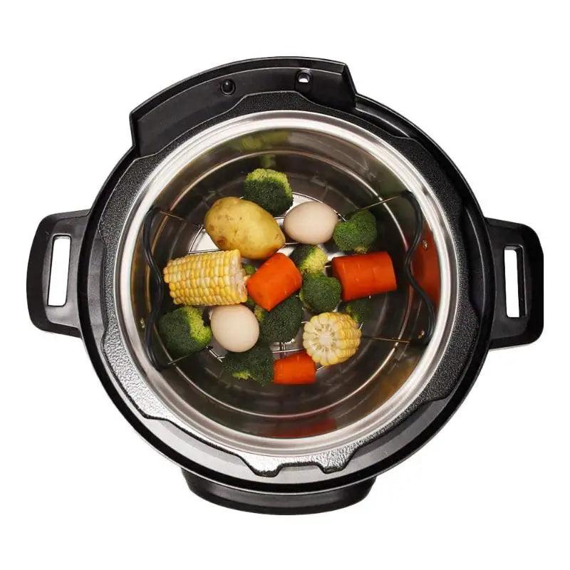 Stainless Steel Steamer Rack Trivet | Silicone Handles, Dishwasher Safe