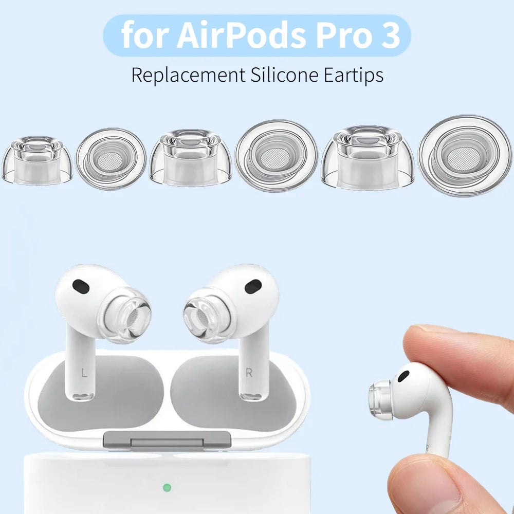 Silicone Ear Tips for AirPods Pro 3 | Anti-Slip Replacement Caps