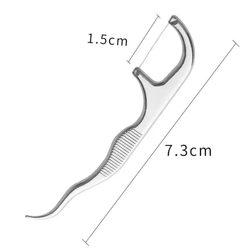 Stainless Steel Reusable Toothpick & Floss Set | Oral Care