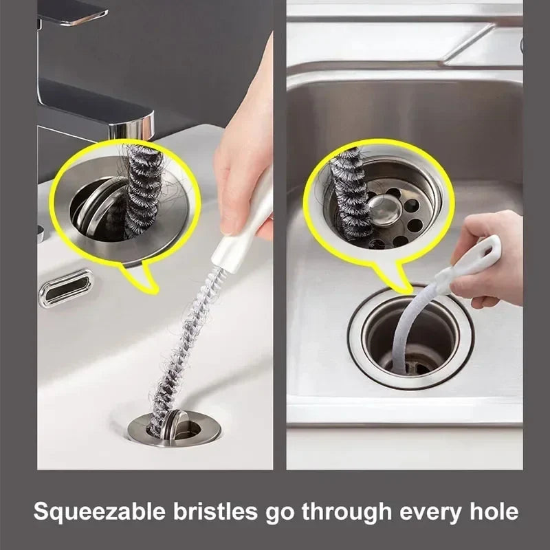 Flexible Drain Cleaning Brush – Sink & Pipe Unclogger Tool