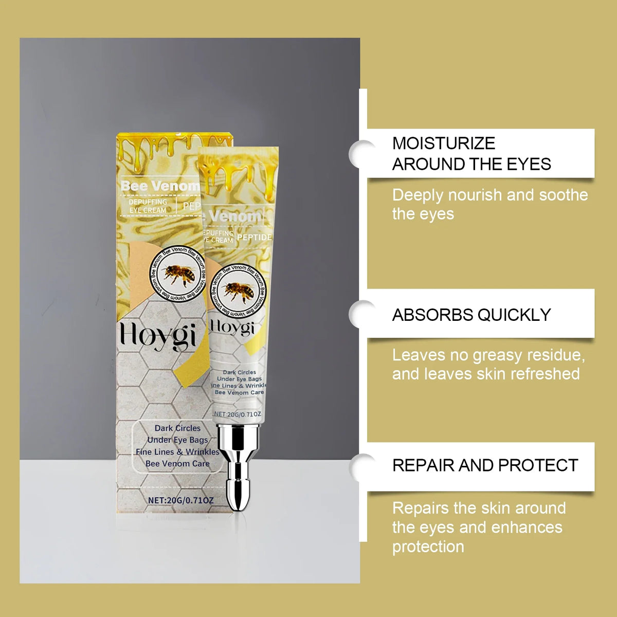 Hoygi Bee Venom Eye Cream – Anti-Aging, Dark Circles 20g
