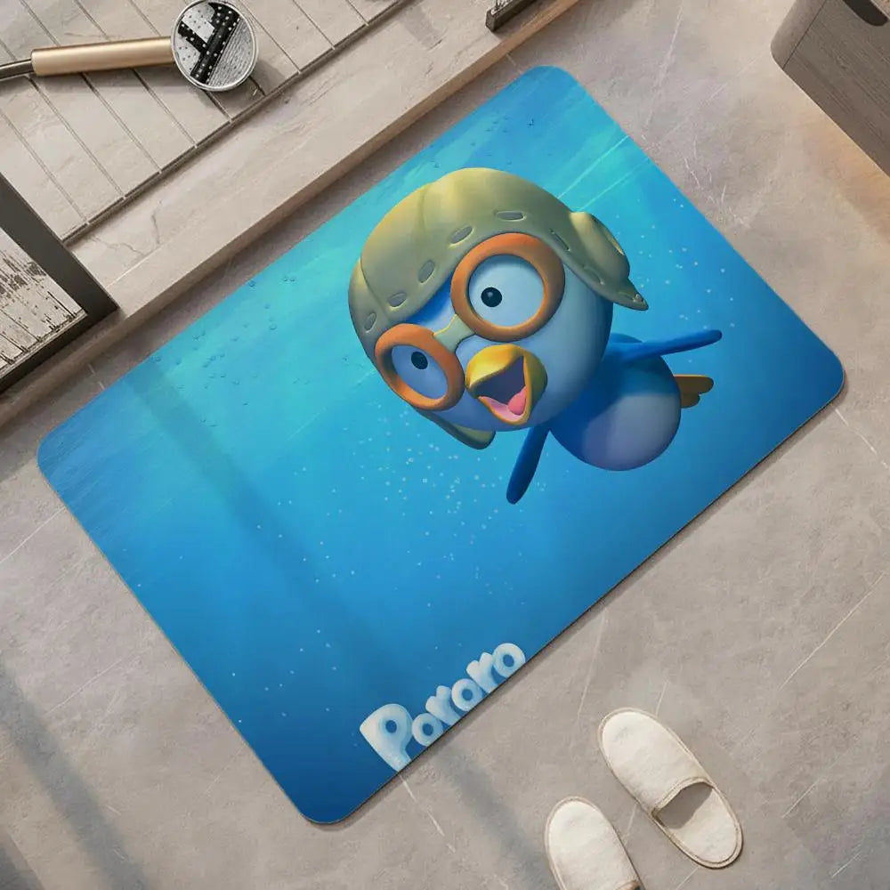 Pororo Penguin Diatomite Bath Mat – Quick Dry & Non-Slip