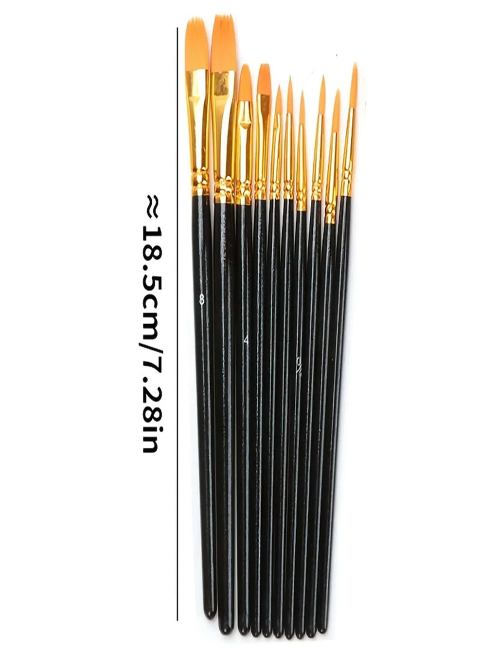 Professional Acrylic Paint Brush Nylon Hair Brushes All Purpose Oil
