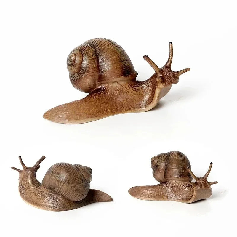 Realistic PVC Snail Animal Model | Kawaii Miniature Garden Decor