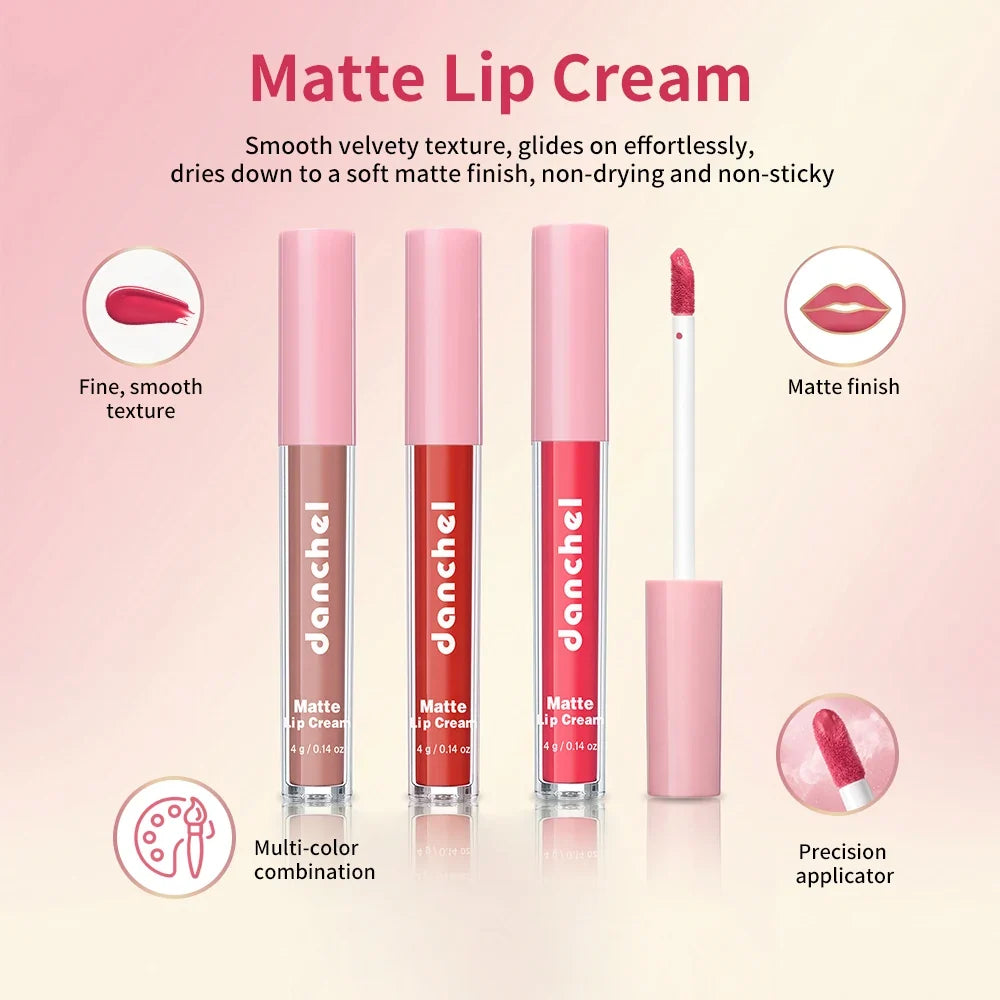 15-Color Lip Palette Kit – Matte Lip Cream, Lipstick & Balm Set