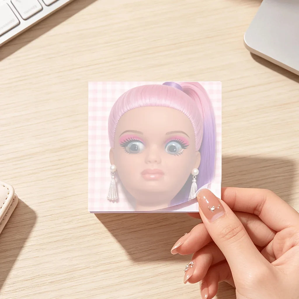 50 100-Sheet Creative Sticky Notes Funny Whimsical Grimace-faced