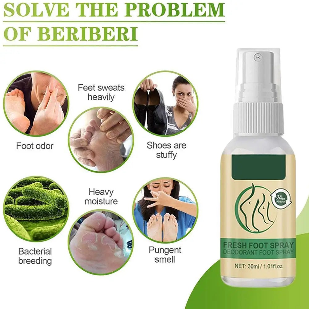 30ml Natural Foot & Shoe Deodorizer Spray | Fresh Dry Feet