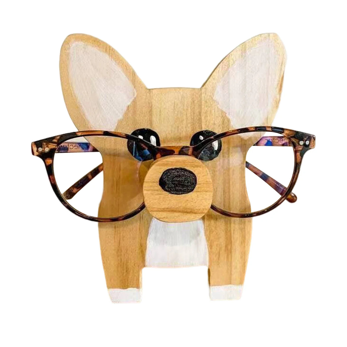 Wooden Puppy Dog Glasses Holder – Cute Desk Decor & Gift