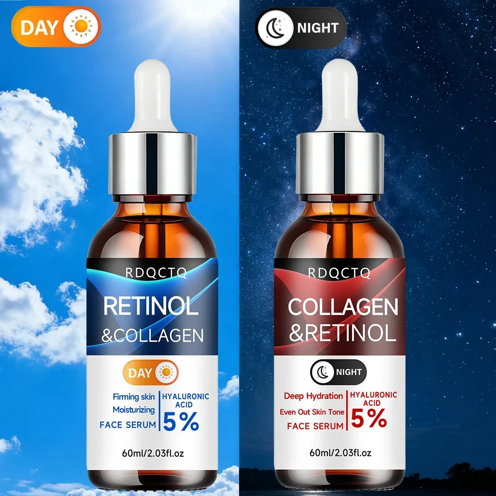 Retinol & Collagen Day Night Serum 2-Pack | Hyaluronic Acid