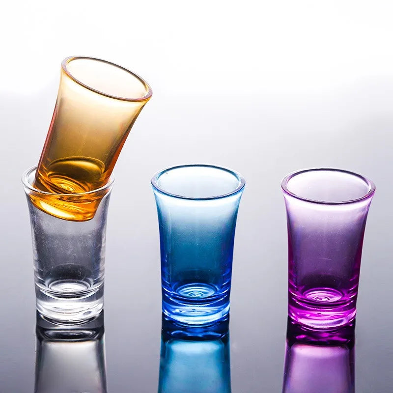 10-Pack Plastic Shot Glasses | Stackable Party Barware Set