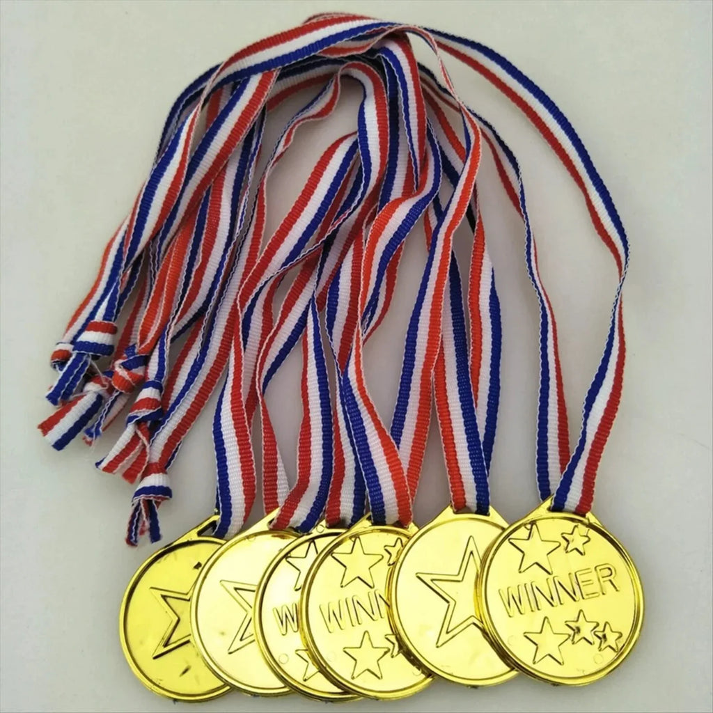 30-Pack Gold Kids Winner Medals – Party Favors & Sports Awards
