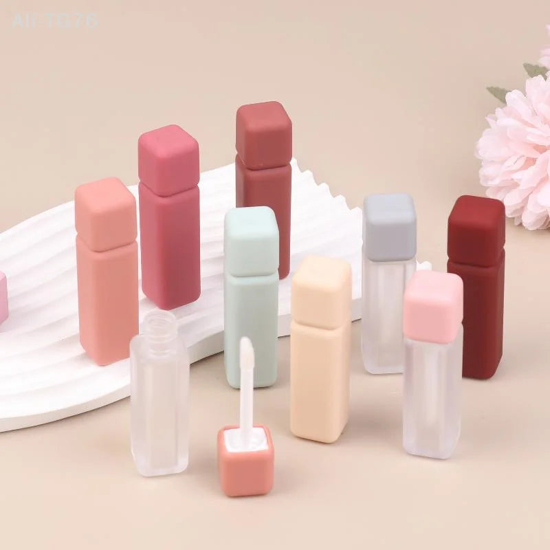 5ml Square Refillable Lip Gloss Tube with Brush Wand | DIY