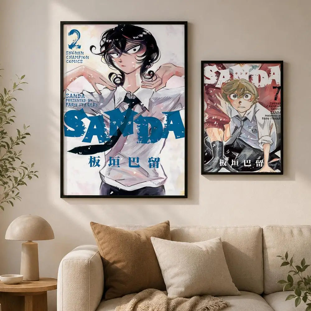 Anime SANDA HD Waterproof Self-Adhesive Wall Poster | Room Decor