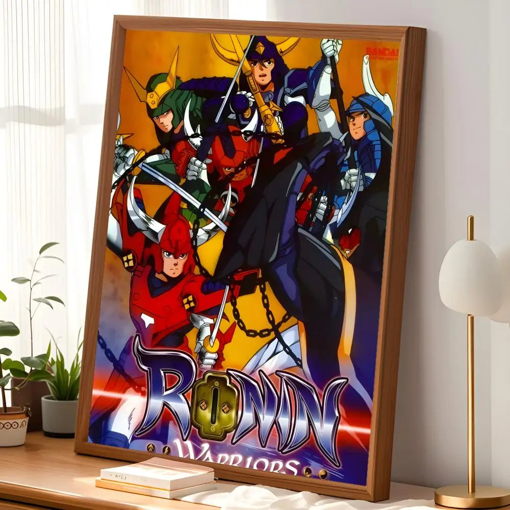 Ronin Warriors Anime PVC Wall Poster – Self-Stick HD Art Decor
