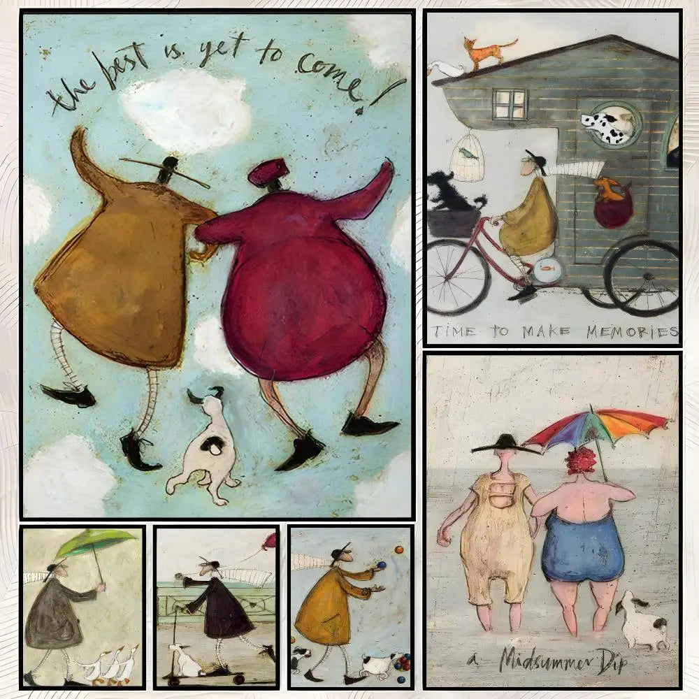 Sam Toft Wall Art Poster – Self-Stick Waterproof Home Decor