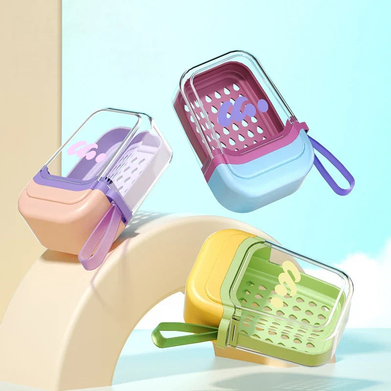 Portable Travel Soap Box – Sealed Double-Layer Draining Case