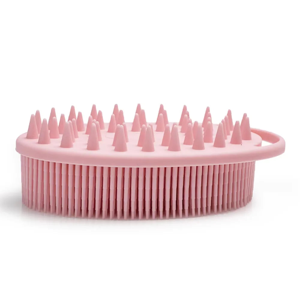 2-in-1 Silicone Shower Brush – Body Scrub & Scalp Massager