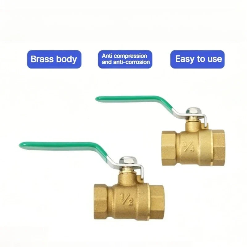 Brass Mini Ball Valve 1/2" 3/4" 1" BSP – Water Gas Oil Shut Off