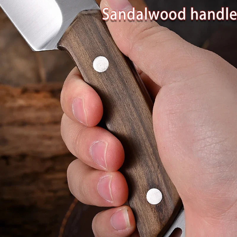 Stainless Steel Fruit Knife – Sandalwood Handle & Knife Cover