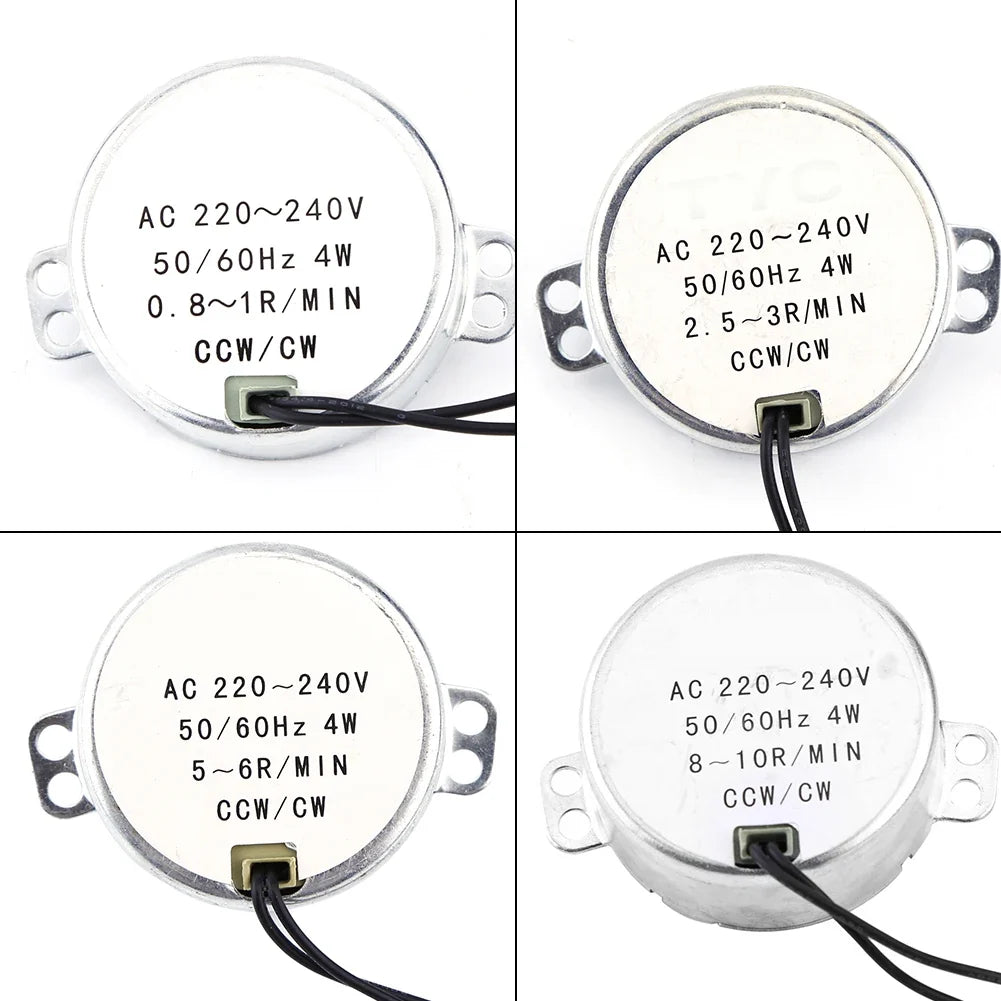 AC 220-240V 4W 50 60Hz Synchronous Motor Geared CW CCW