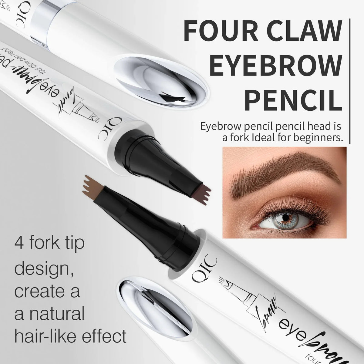 QIC 4-Tip Microblading Brow Pen – Waterproof & Long-Lasting