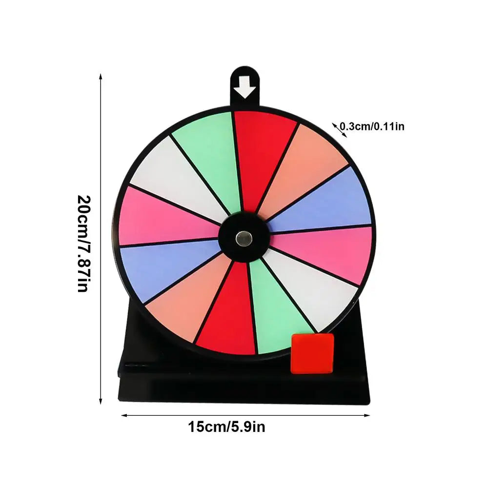Prize Wheel Non-slip Fortune Game Spinner Stand Erasable Acrylic