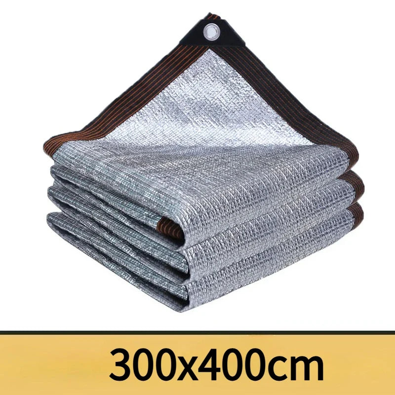 Aluminum Foil Sun Shade Net – UV Protection & Reinforced Grommets