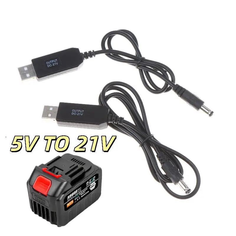 5V to 21V Boost Charging Cable – USB DC Lithium Battery Adapter