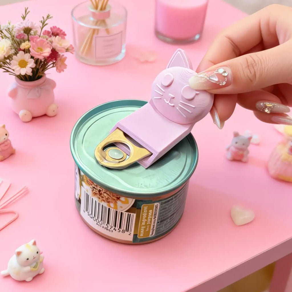 3D Cat Shape Manual Can Opener – Cute Multi-Purpose Kitchen Tool